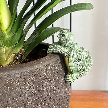 Amazon.com: JARPSIRY Cute Climbing Tortoise Flower Pot Hugger