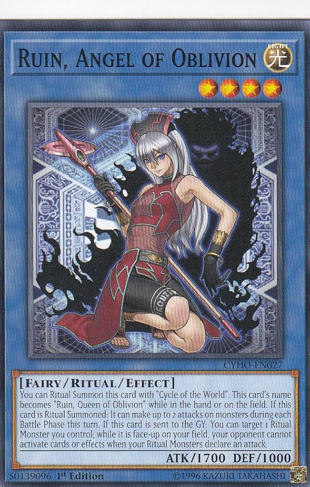 Amazon.co.jp: 遊戯王 CYHO-EN027 破滅の天使ルイン Ruin, Angel of