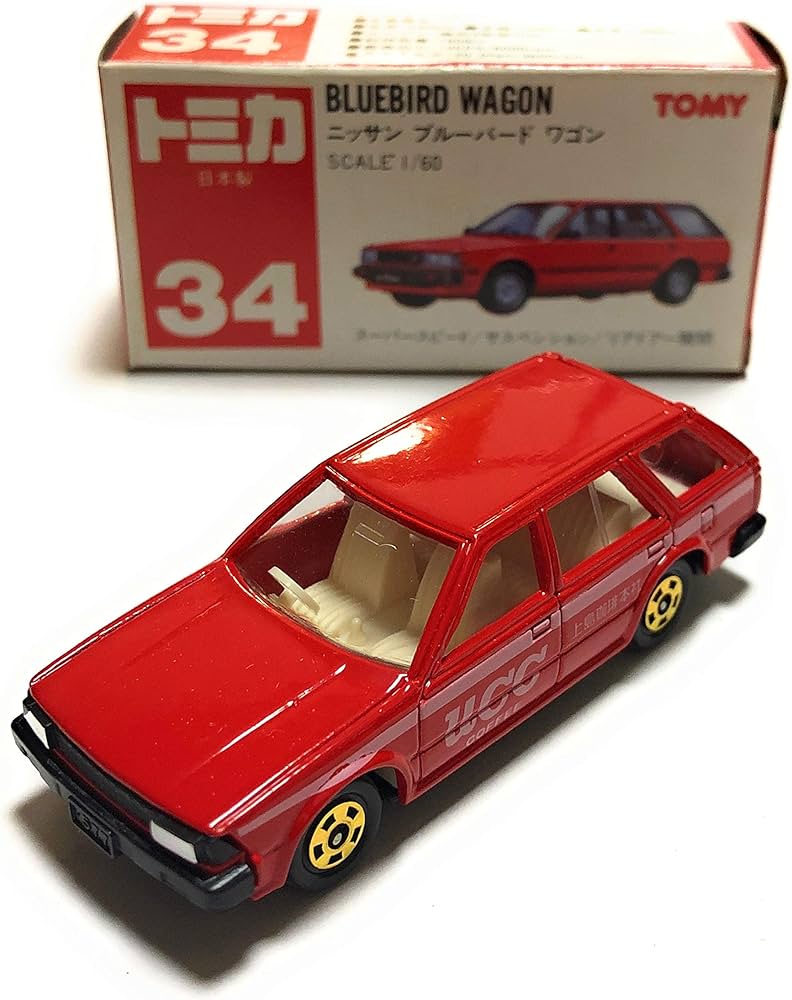 Amazon | トミカ 34 日産ブルーバードワゴン 1/60 赤箱 | ミニカー