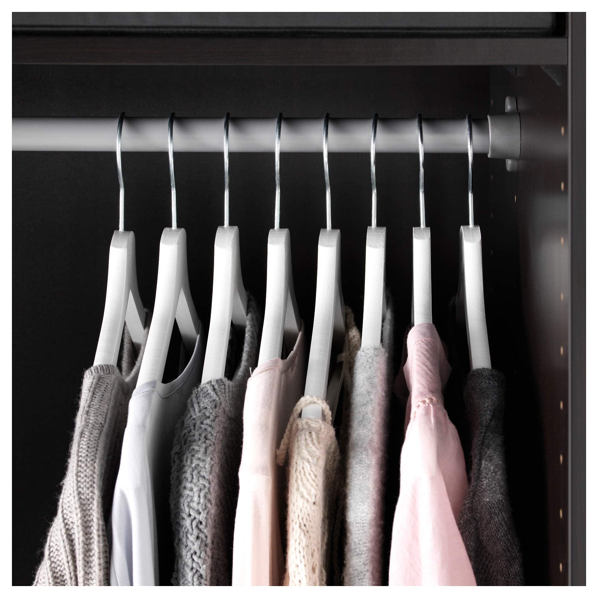 Amazon.co.jp: 木製ハンガー 8本セット ホワイト : ホーム＆キッチン