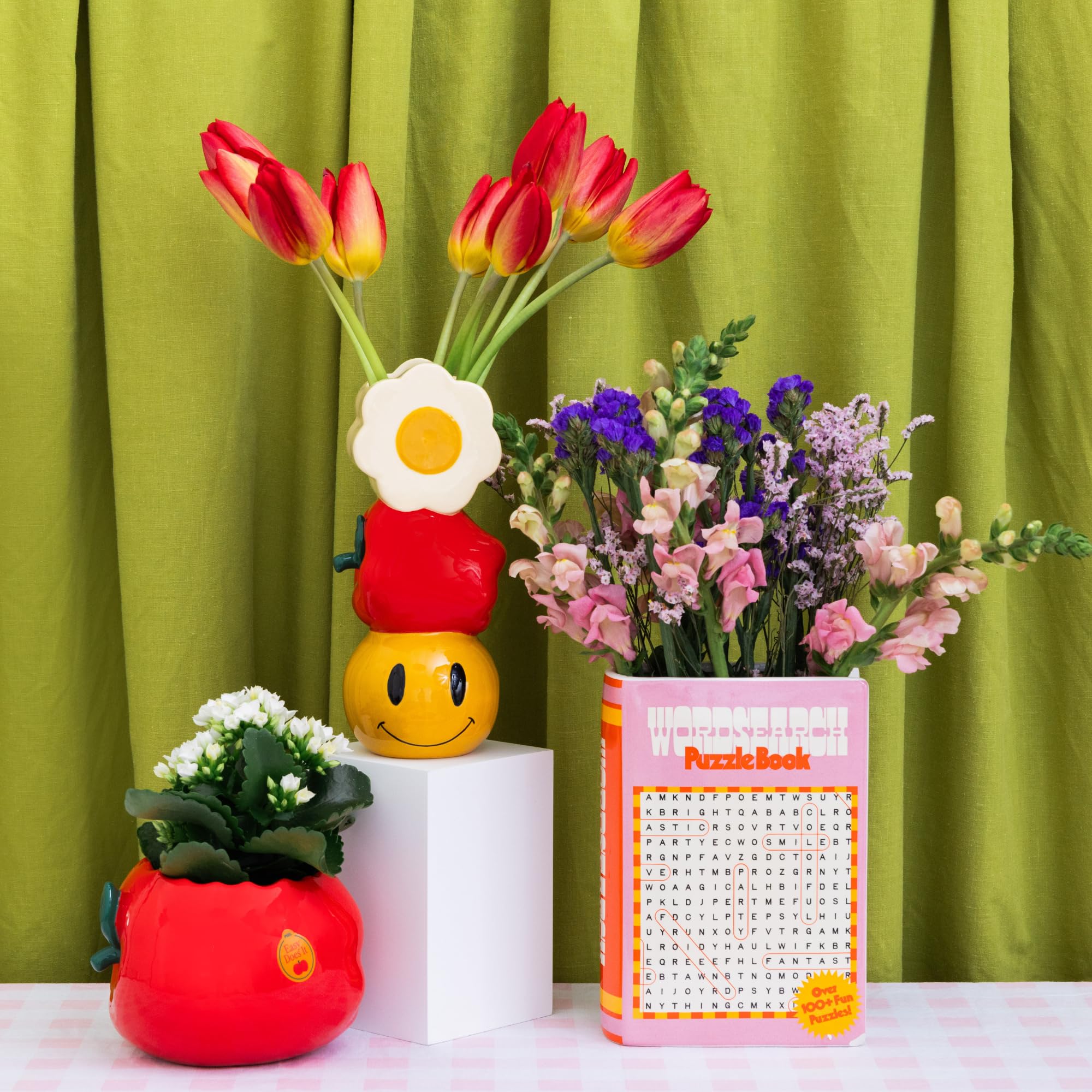 Amazon.com: ban.do Decorative Book Shaped Vase, Word Search