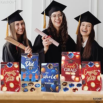 Amazon.com: KatchOn, Graduation Gift Bags with Stickers - Pack of