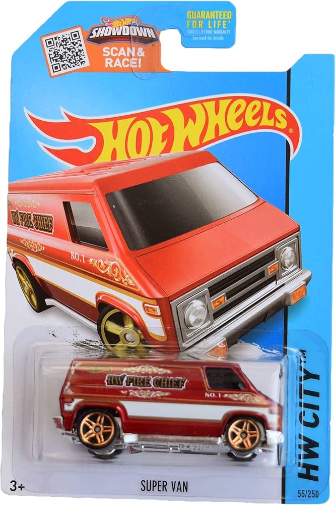 Amazon.com: Hot Wheels Super Van, City 55/250 [red] : Toys & Games