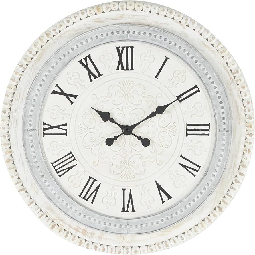 Amazon.com: Deco 79 Wood Carved Beading Wall Clock, 22