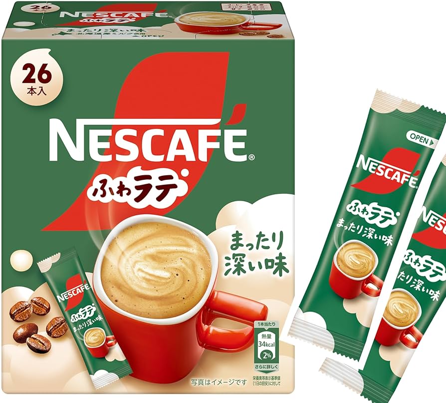 Amazon.co.jp: ネスカフェ ふわラテ まったり深い味 26P,スティック
