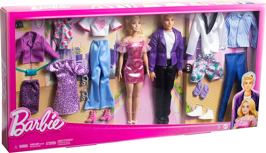 Amazon.com: Barbie & Ken Doll Set with 2 Fashion Dolls, Clothes
