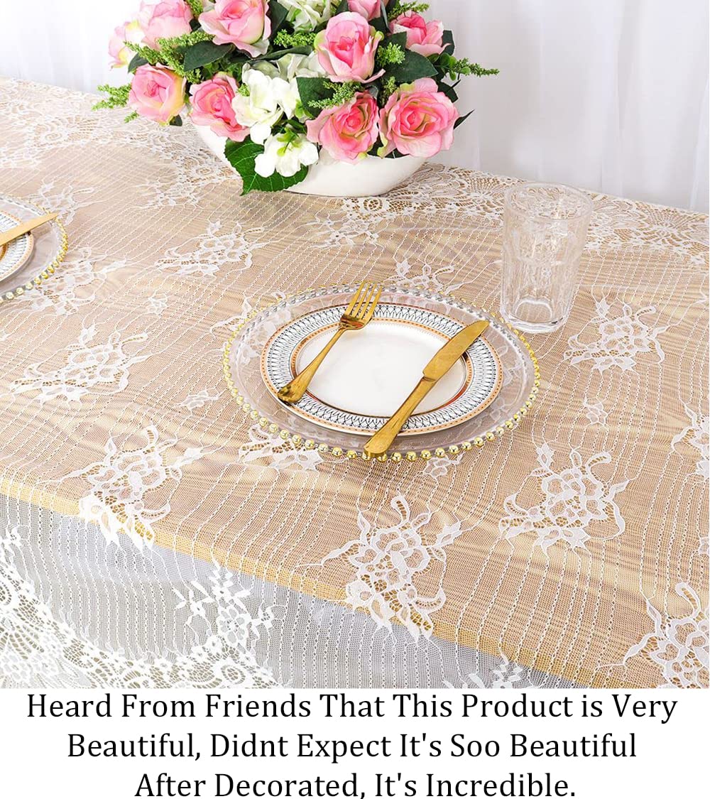 Amazon｜Pardecor レーステーブルクロス アフリカンフレンチレース生地