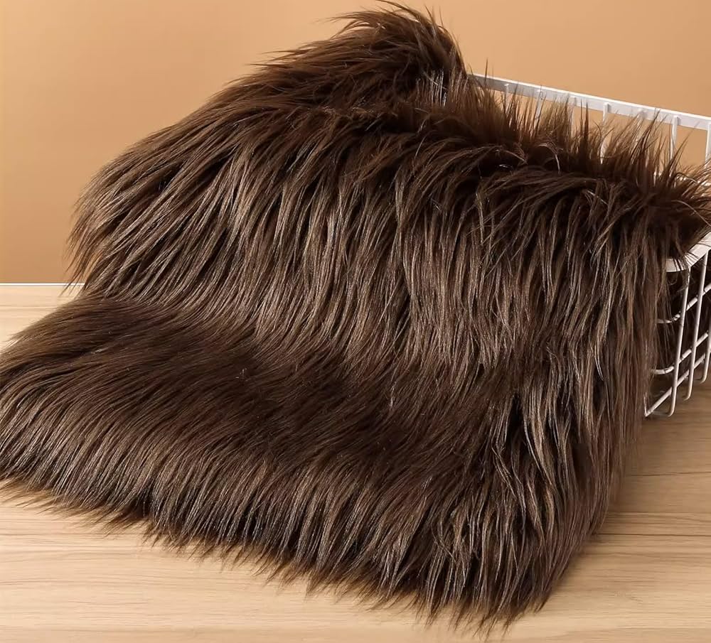 Amazon | 50.8 cm X 50.8 cm フェイクファー生地 スクエアパッチ