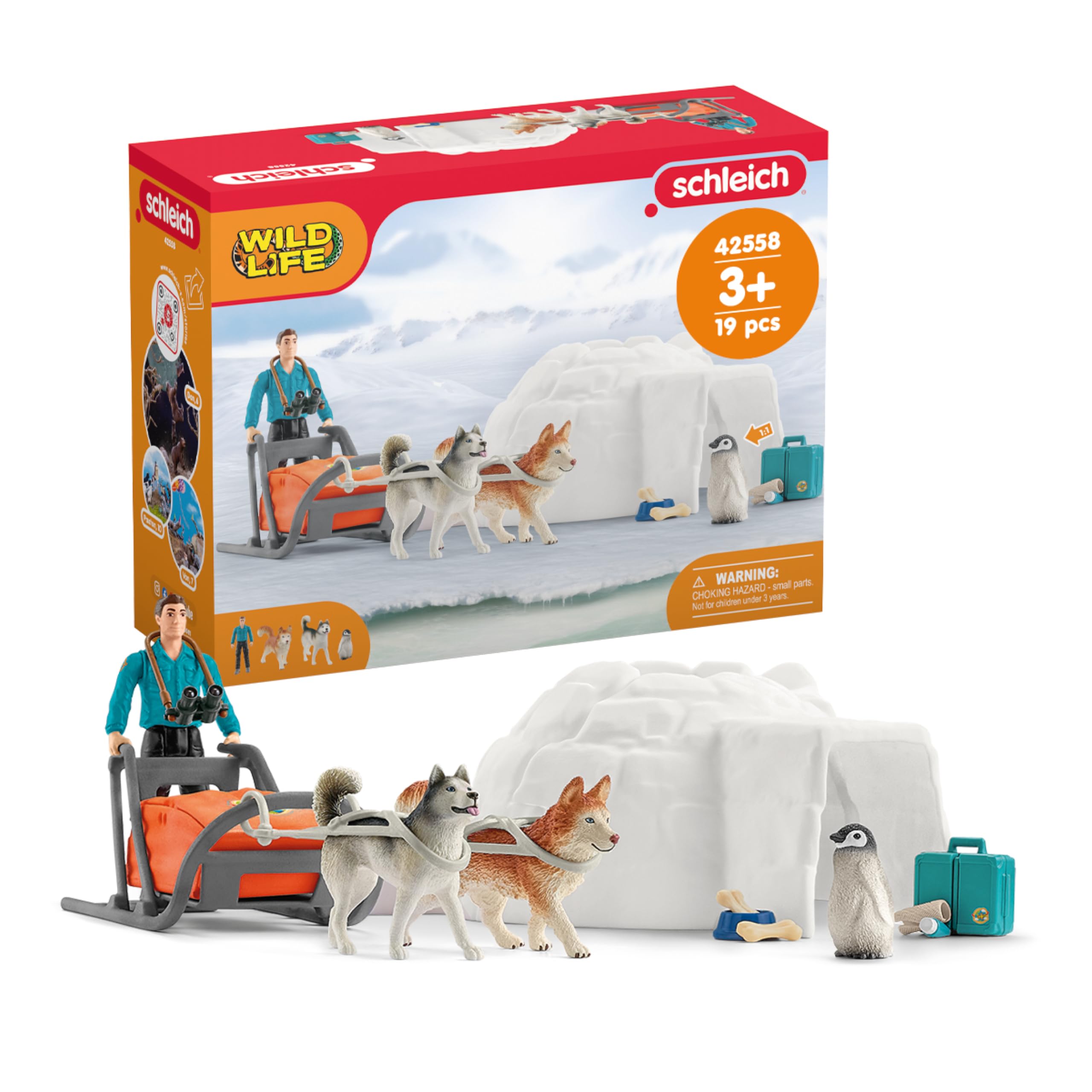 Amazon.com: schleich Wild Life - 19 PC Antarctic Expedition