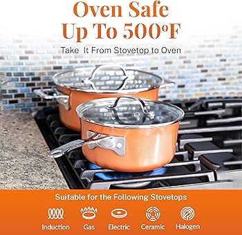 Amazon.co.jp: GOTHAM STEEL 銅製鍋とフライパン10点セット ノン