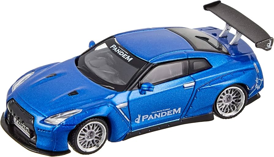 Amazon | 1/64 Pandem Nissan GT-R R35 GTウィング メタリックブルー