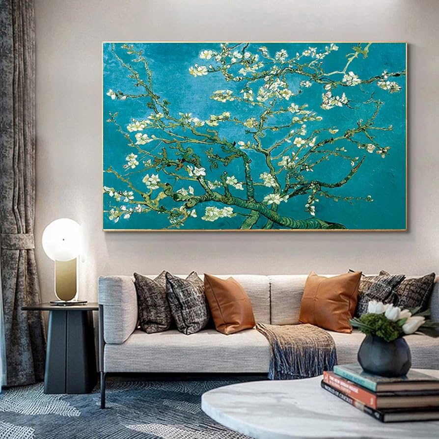 Amazon.co.jp: ゴッホ印象派による壁のアーモンドの花の絵画アーモンド
