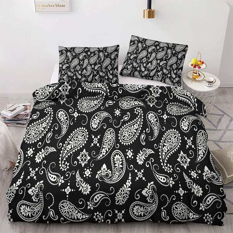 Amazon｜布団カバー シングル ペイズリー 寝具カバーセットボックス