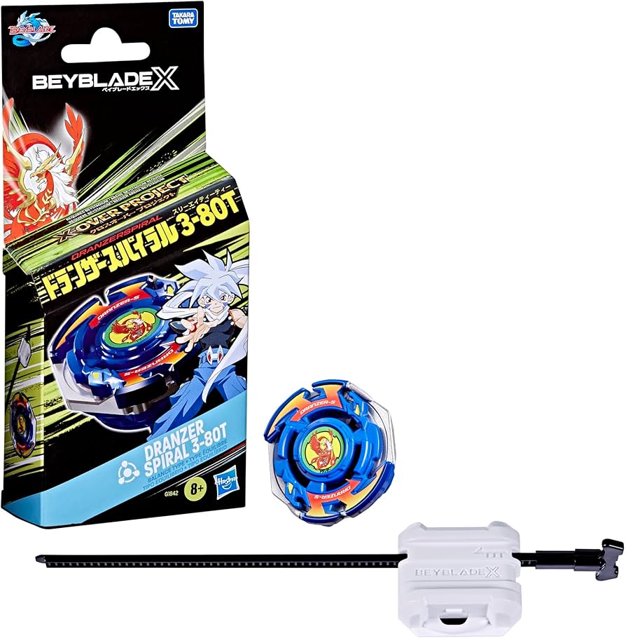 Amazon.com: Beyblade X X-Over Project Dranzer Spiral 3-80T Starter