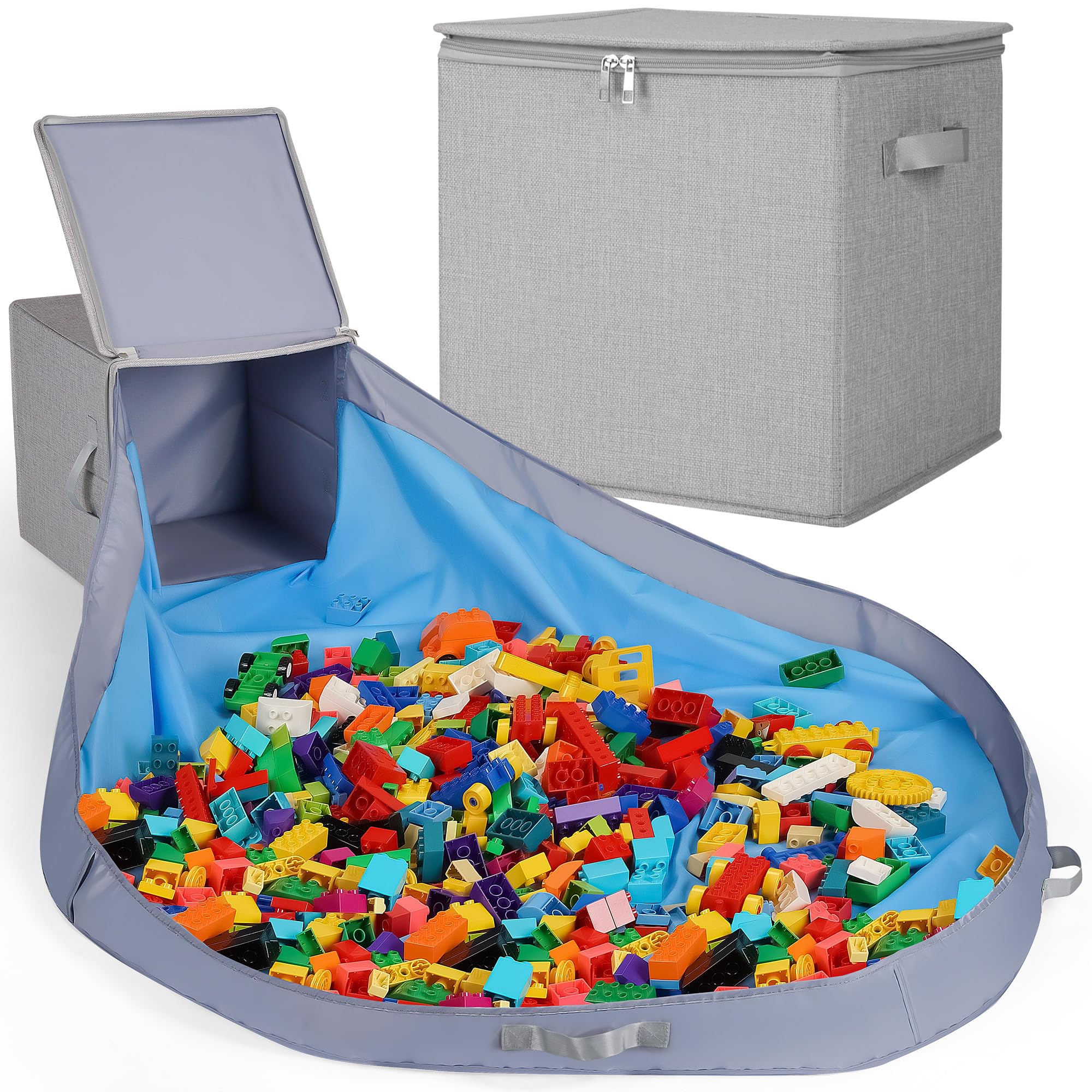 Amazon.com: SAM AND MABEL Toy Storage Basket and Play Mat – 13