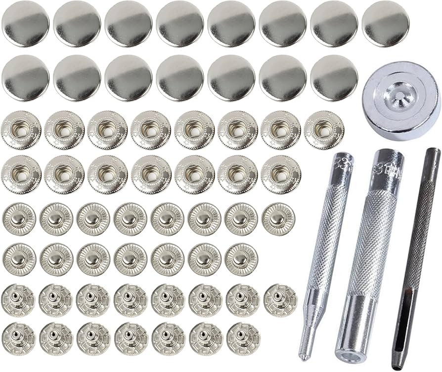 Amazon.co.jp: ミライヤ レザークラフト バネ ホック打ち具セット 15mm