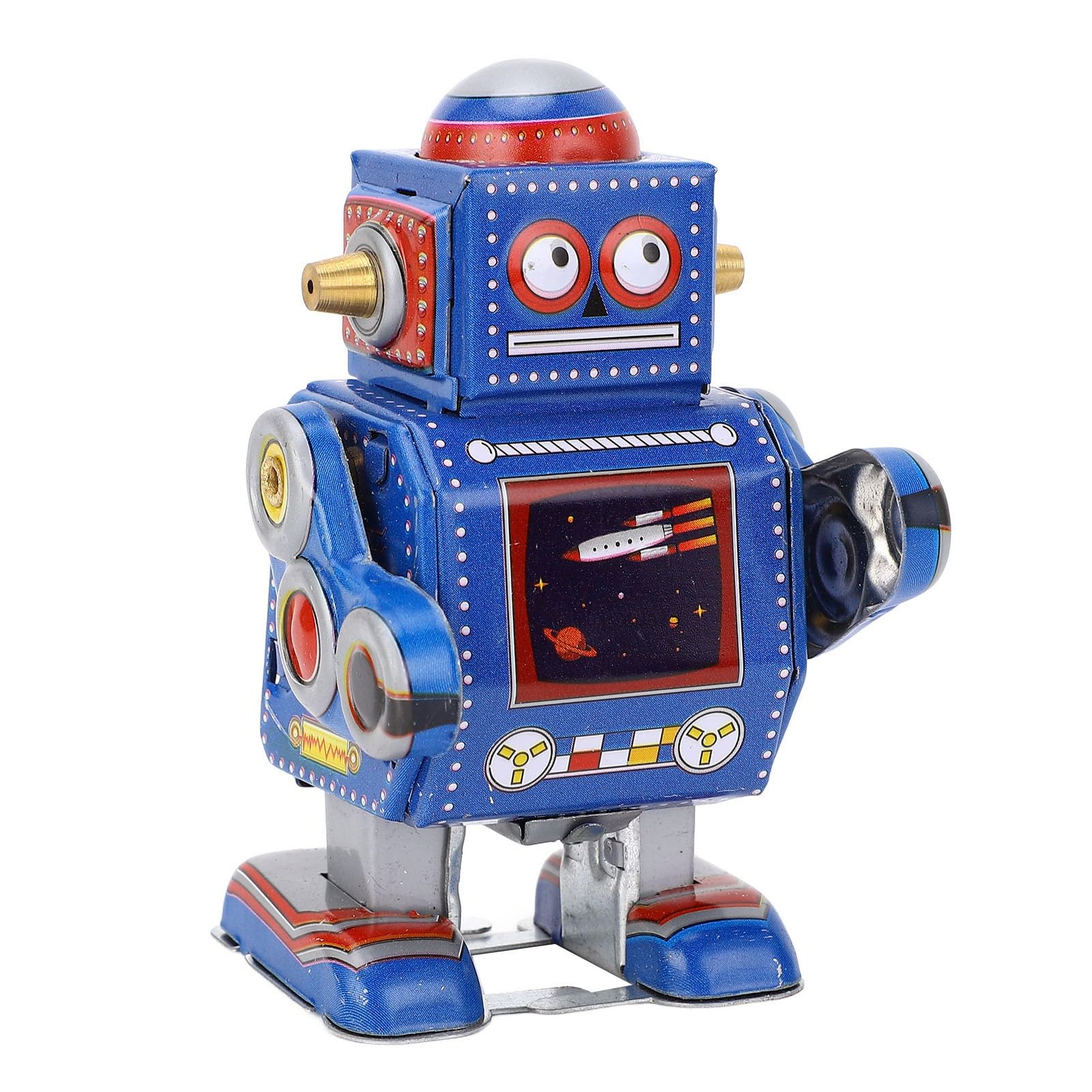 Amazon.co.jp: ゼンマイロボットおもちゃ、ヴィンテージメタルブリキ