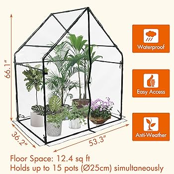 Amazon.com : Gardzen Mini Greenhouse Heavy Duty Portable Green