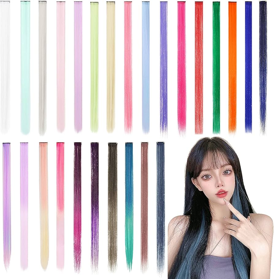 Amazon.co.jp: FESHFEN エクステ ワンタッチ エクステンション カラー