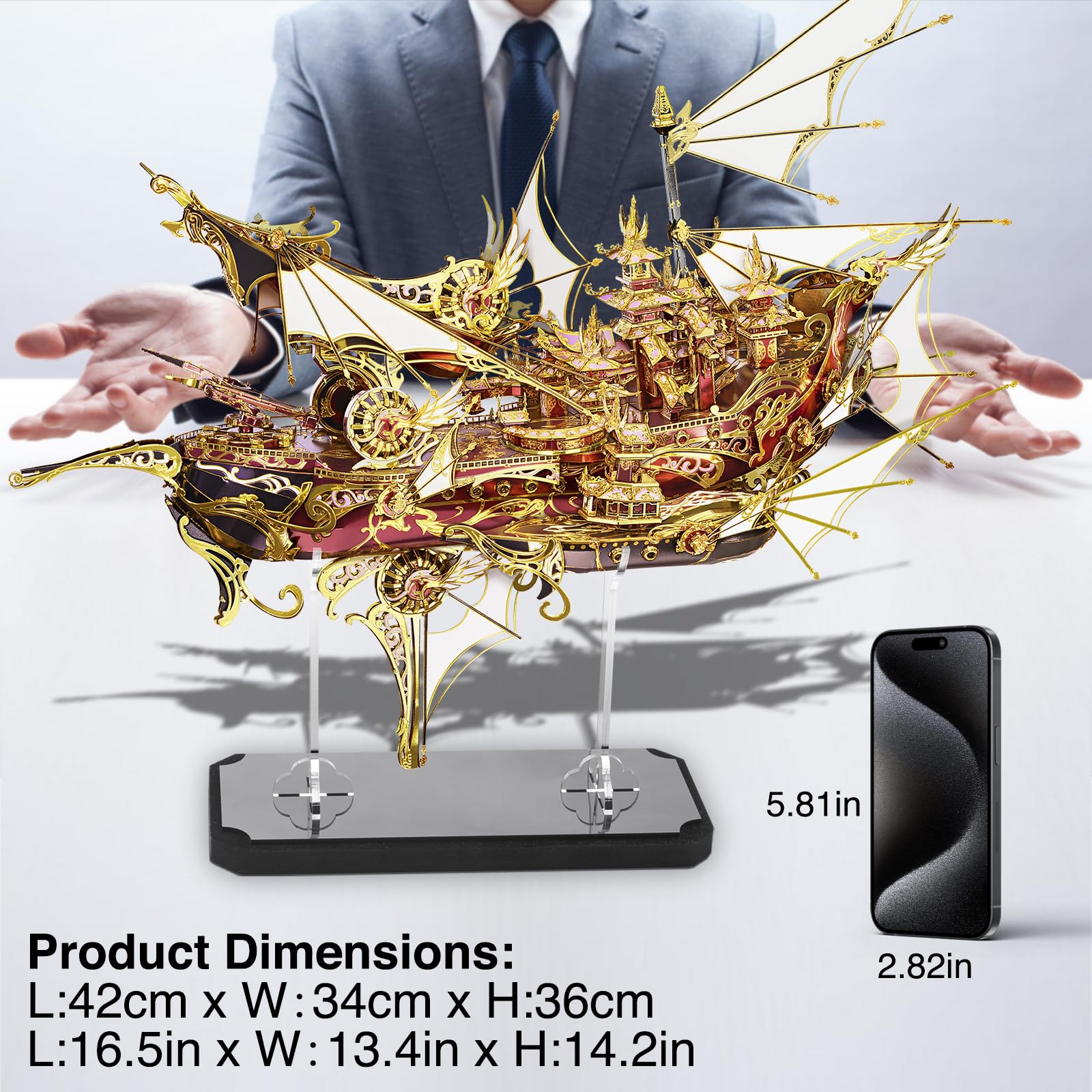 Amazon | Piececool 3D メタルパズル 大人用 船, P337-KG | 立体パズル