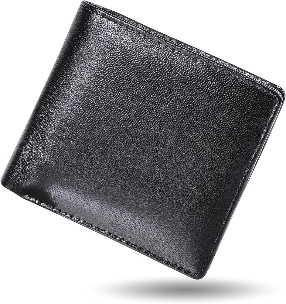 Amazon | [ムラ] 二つ折り財布 財布 メンズ 本革 二つ折り 軽い レザー