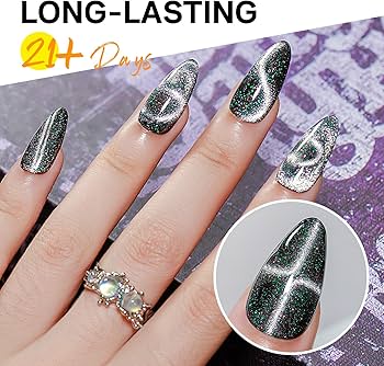 Amazon.com : MIZHSE Cat Eye Gel Nail Polish 10 Colors, Glitter