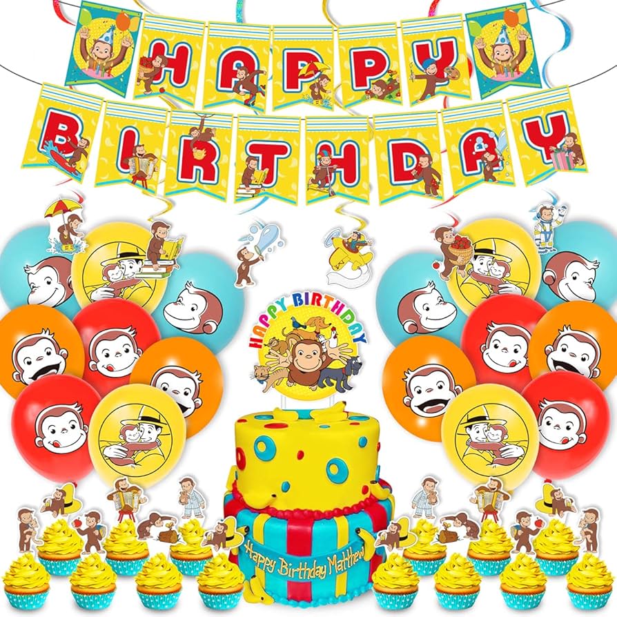 Amazon.co.jp: USKIDS おさる 誕生日 飾り付け アニメ パーティー 飾り