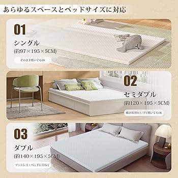 Amazon.co.jp: YOUZI 厚さ5cm マットレス ダブル 高反発 ベッドマット
