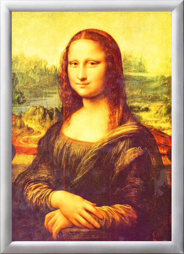 Amazon.co.jp: LEDで輝く名画 ダ・ヴィンチ作-モナリザ アルミフレーム