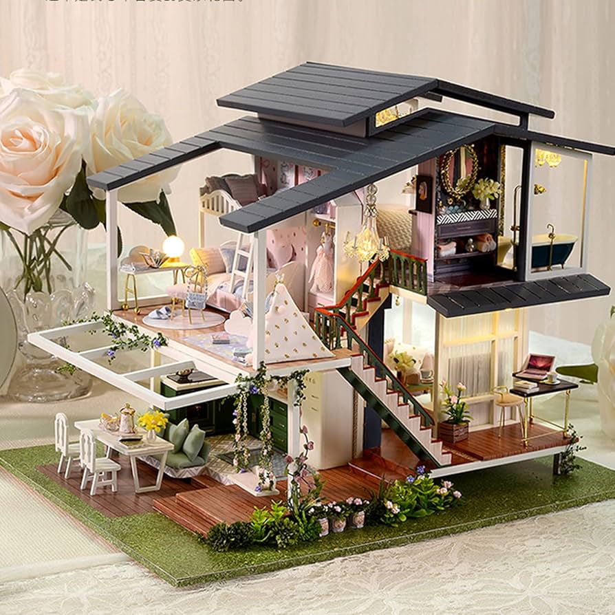 Amazon.co.jp: ミニドールハウス、ギフトを与えるためのホーム