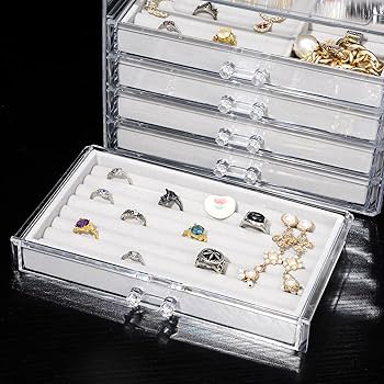 Amazon｜ジュエリーボックス 大容量 アクセサリーボックス 5段式