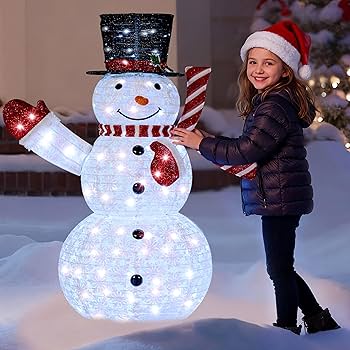 Amazon.com: JOIEDOMI 3 Pcs 3D Christmas Collapsible Snowman Yard