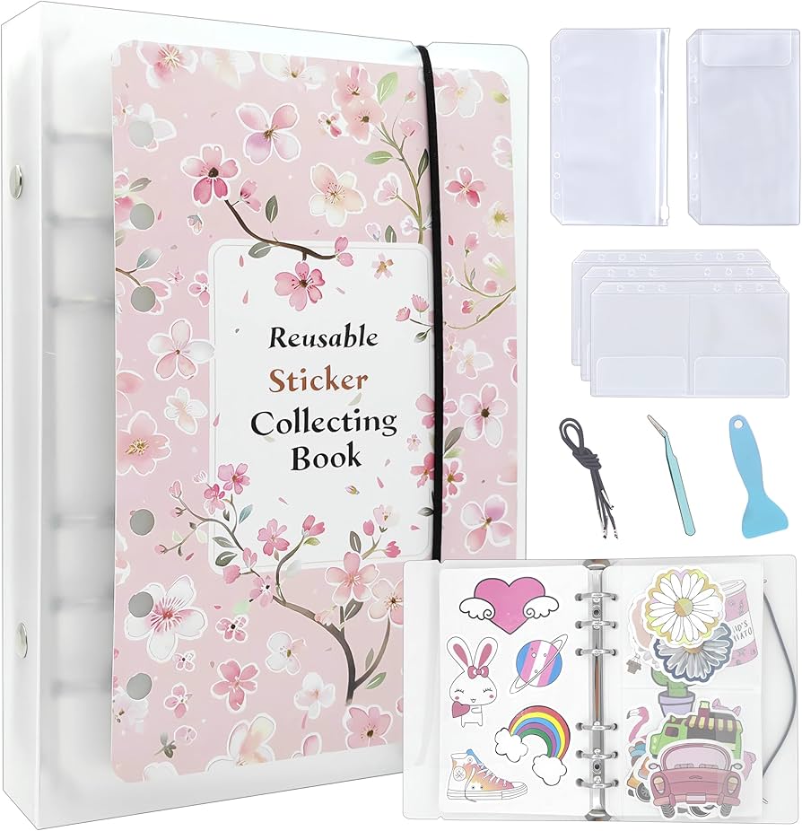 Amazon | Smilange シール帳 女の子 シール帳はがせる両面剥離紙