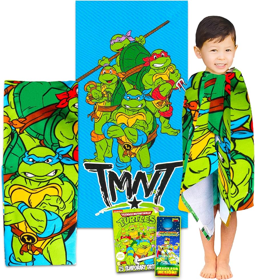 Amazon.com: Teenage Mutant Ninja Turtles Bath Towel Set for Kids