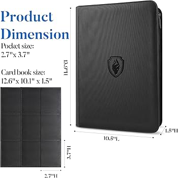 Amazon.com: Premium Zip Card Binder, Fabmaker 9 Pocket Trading