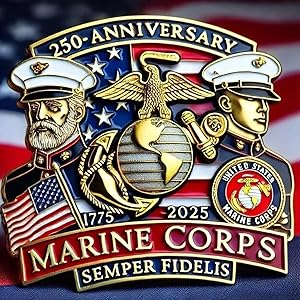 Amazon.com: 250th Anniversary Marine Corps Pin U.S. NAVY