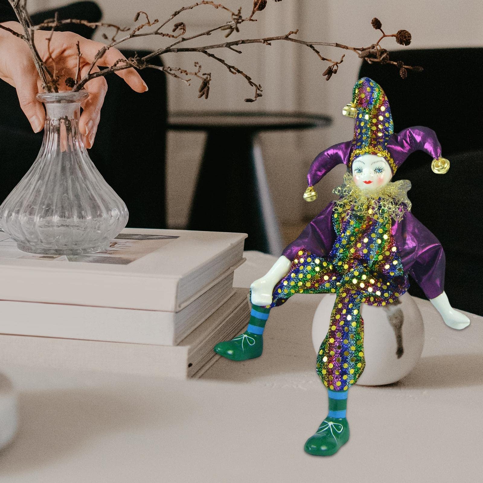 Amazon | predolo 手作り磁器ピエロ人形ピエロアクションフィギュア