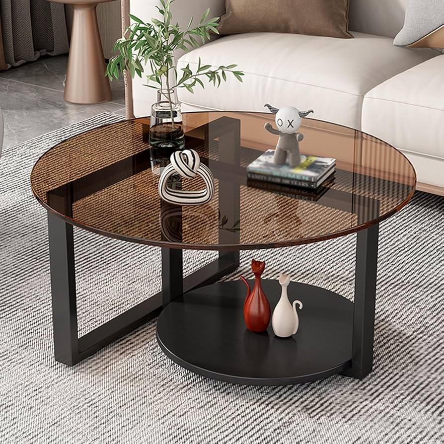 Amazon.co.jp: CTREVL ローテーブル ガラスコーヒーテーブル コーヒー