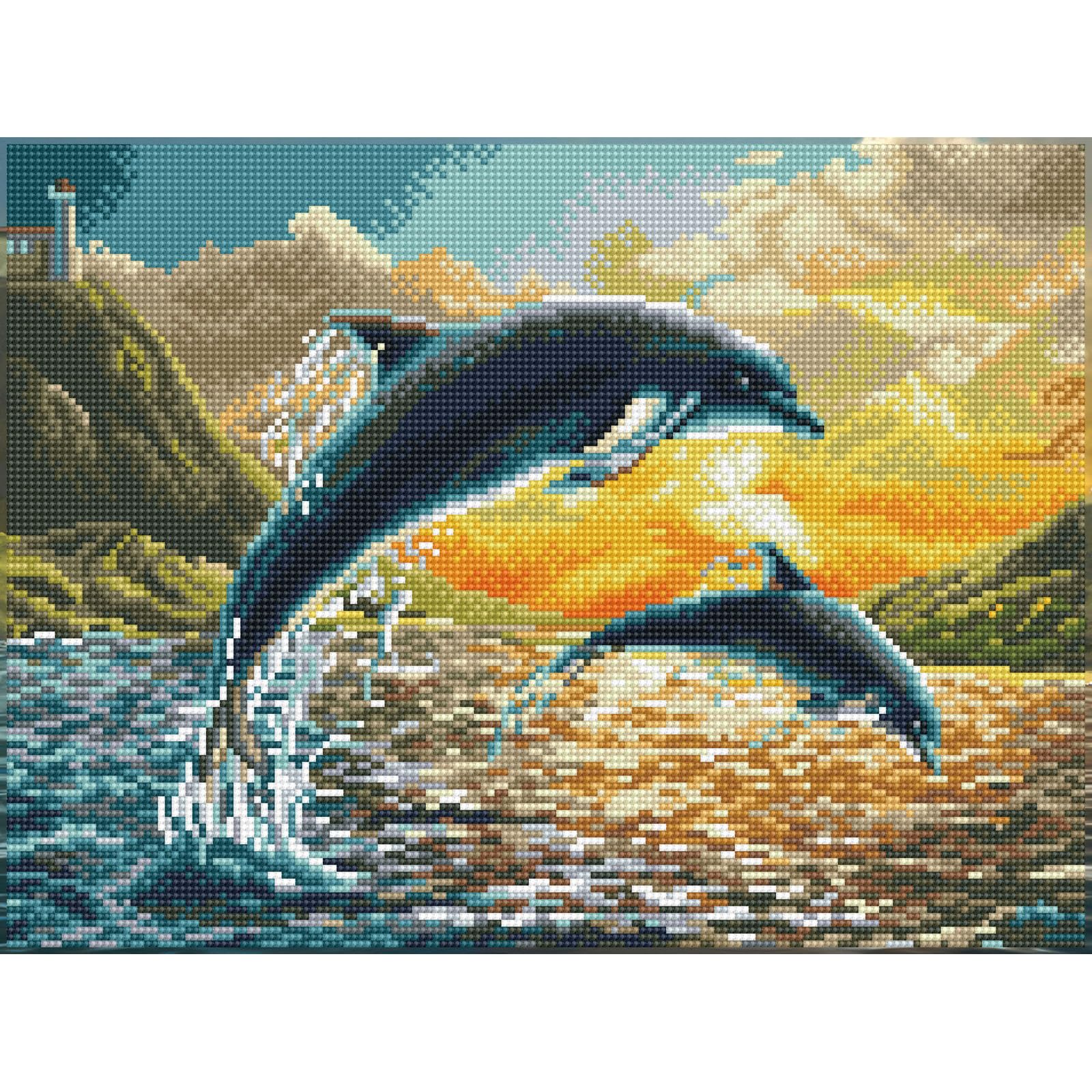 Amazon.com: DIAMOND DOTZ Dolphin Sunset Diamond Painting Kits for