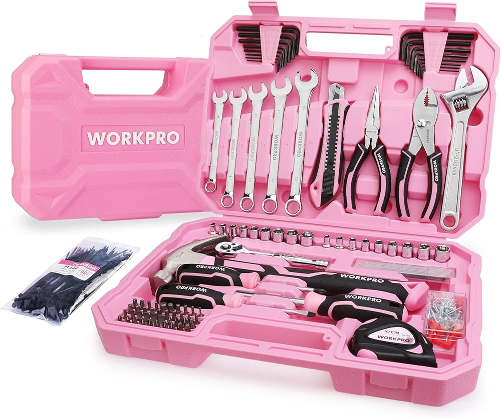 Amazon | WORKPRO ピンクツールセット 284個 女性用ツールキット