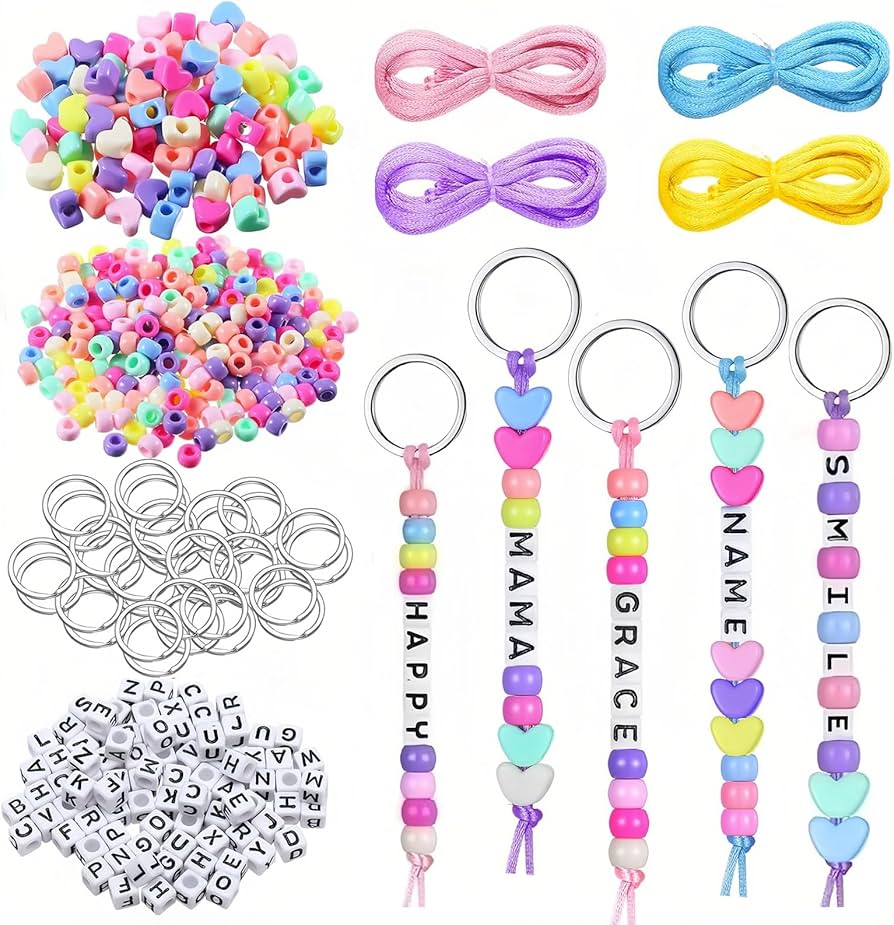 Amazon | Makuki ビーズ 約566個 カラフル アクセサリーパーツ