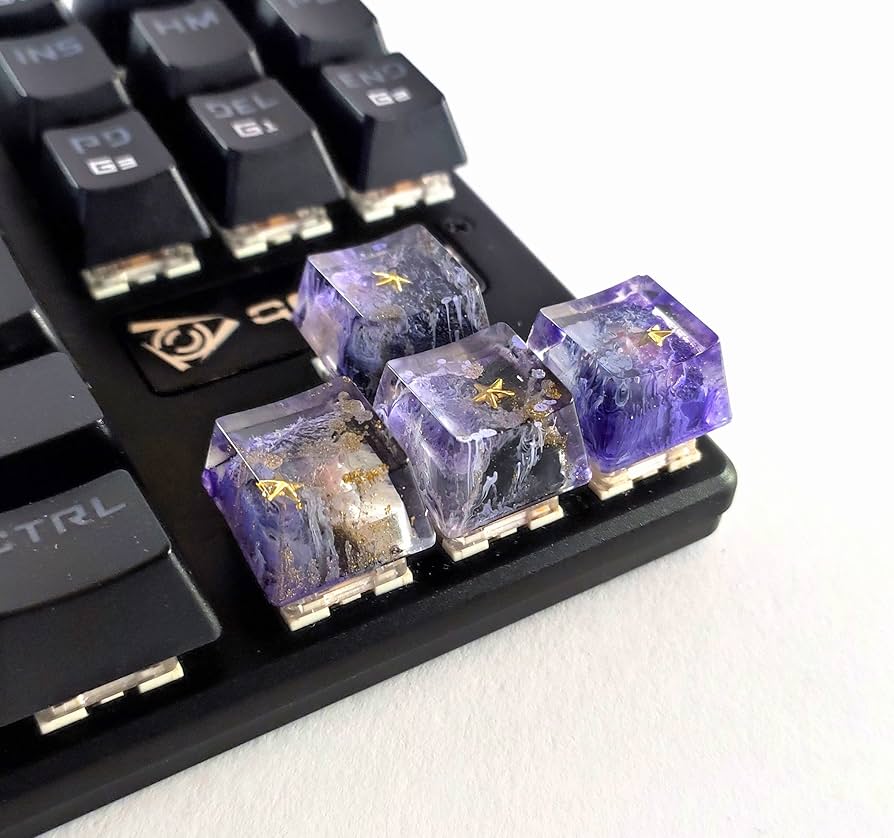 Amazon.co.jp: カスタム レジン Galaxy Arrow キーキャップ 職人キー