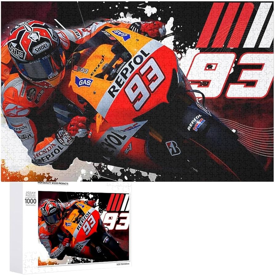 Amazon | ジグソーパズル 木製パズル マルク・マルケス Motogp 93 500