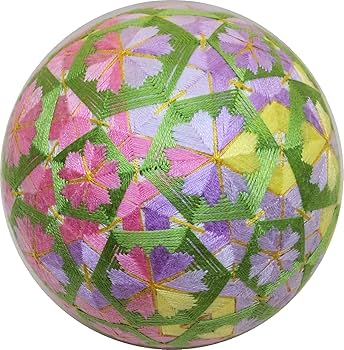 Amazon | 手毬猫の店 てまり「32面の桜」若草地 14cm 手まり 手毬 手鞠