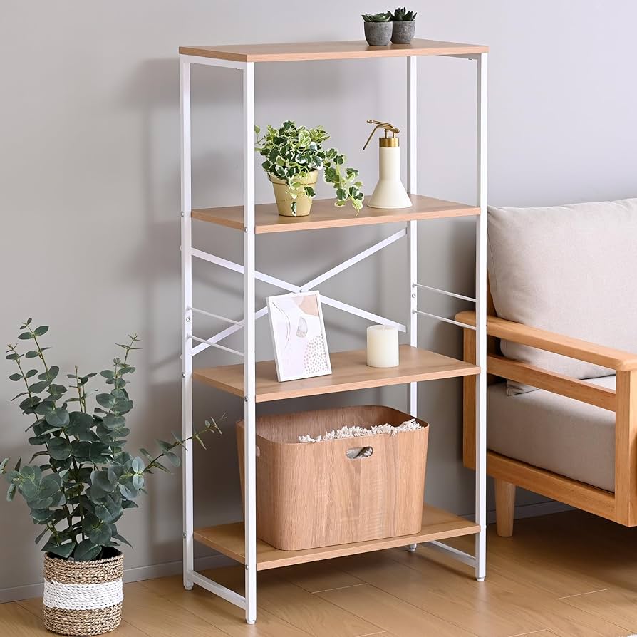 Amazon.co.jp: 山善(YAMAZEN) ラック 4段 スチールラック 耐荷重80kg