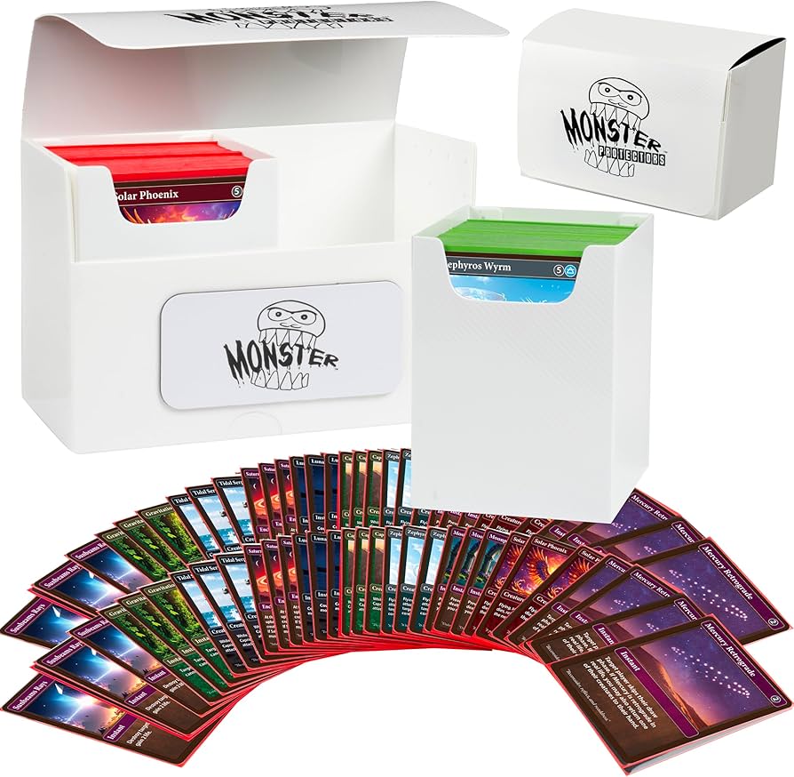 Amazon.com: Monster Protectors Magnetic XL Double Deck Box - White