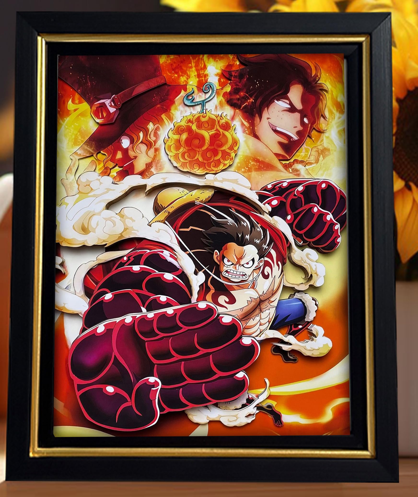 Amazon.co.jp: ワ.ン.ピ.ー.ス アニメ 手彫りの 3D立体壁掛け絵画 浮遊