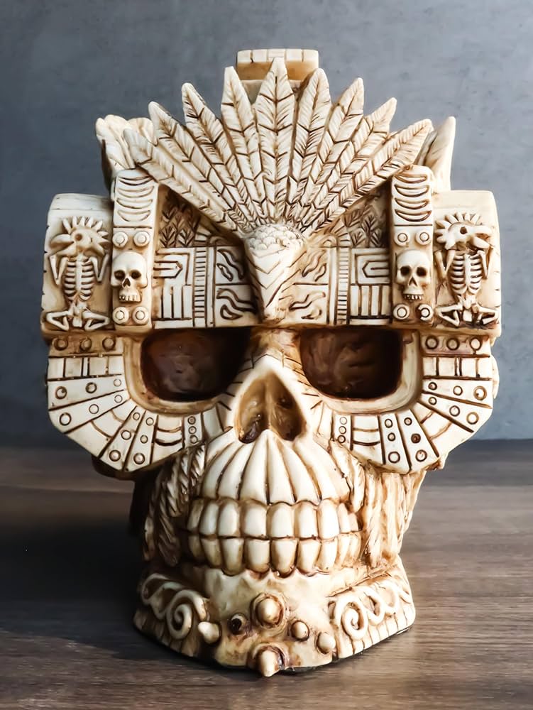 Amazon.com: Ebros Aztec Empire Emperor Montezuma Skull Statue