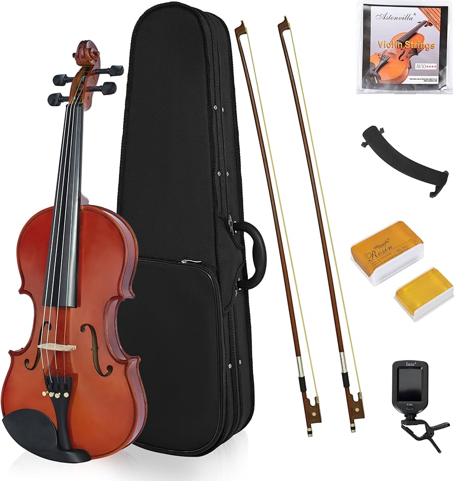 Amazon | BQKOZFIN バイオリン 3/4 初心者セット ヴァイオリン 弓2本