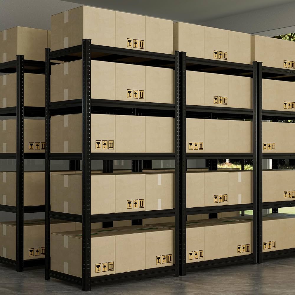 Amazon｜スチールラック 5段 幅90*奥行55*高さ180cm メタルラック 棚